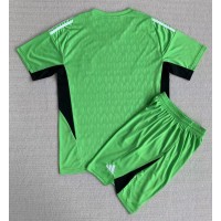 Camisa de time de futebol Argentina Goleiro Replicas 1º Equipamento Infantil Mundo 2022 Manga Curta (+ Calças curtas)